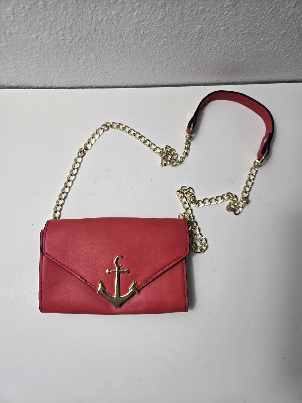 Circus by Sam Edelman Red Crossbody with Gold Anchor